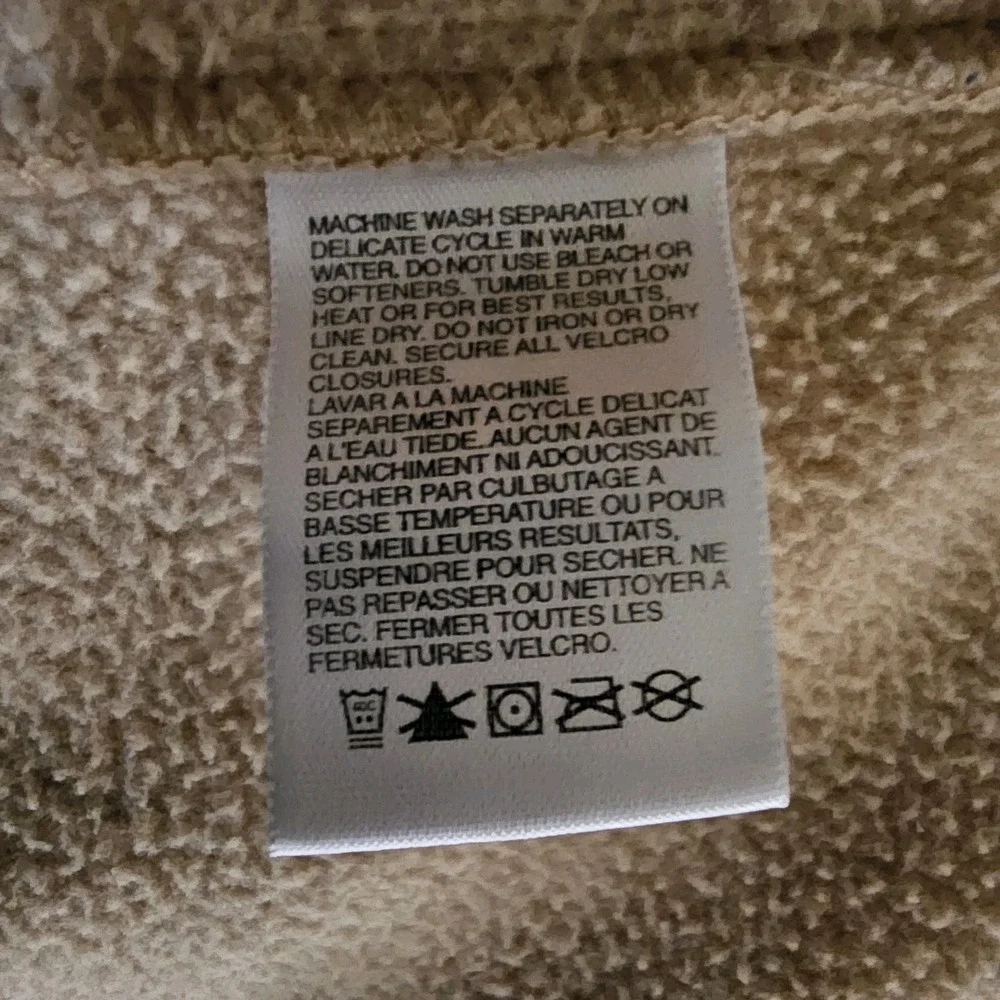 The North Face Fleece Full Zip Up Mock Neck Tan Jacket Mens Size 2XL XXL